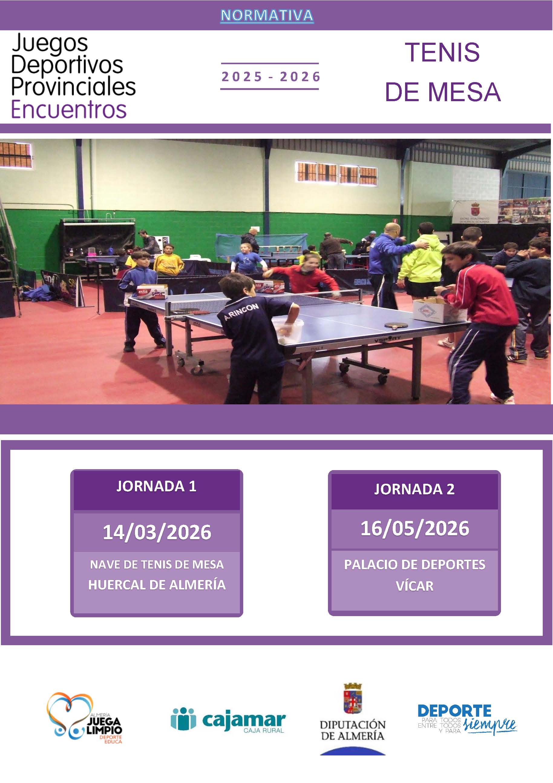 Encuentros Educativos de Promoción del Tenis de Mesa. Huércal de Almería 14-03-26